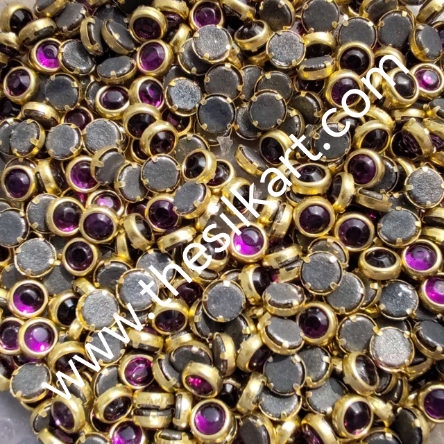 4mm round shape gloss kundhans