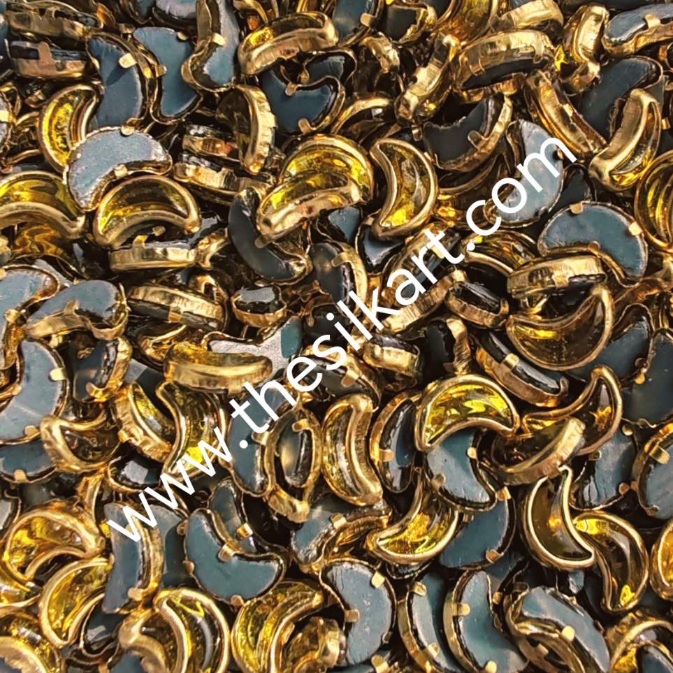 half moon yelllow glass