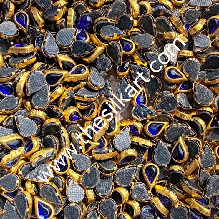 Tilakam shape dark blue glass