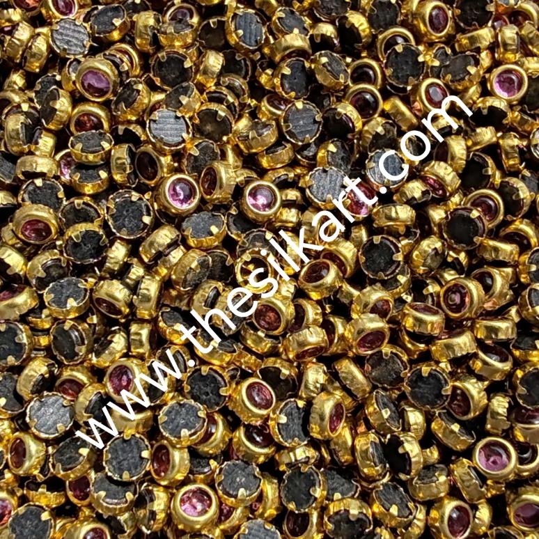 3mm round baby pink glass