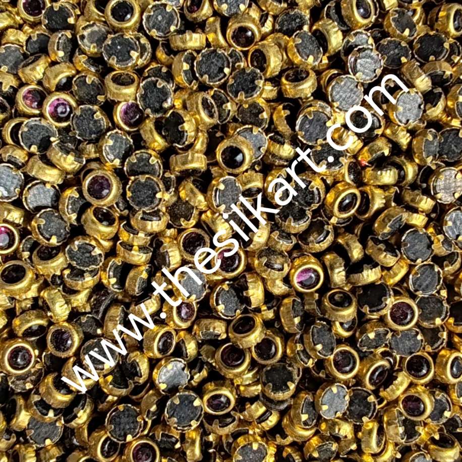 3mm round dark purpule glass