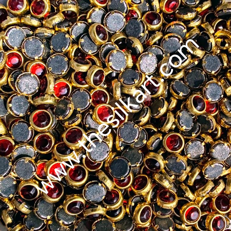 4mm round red glass