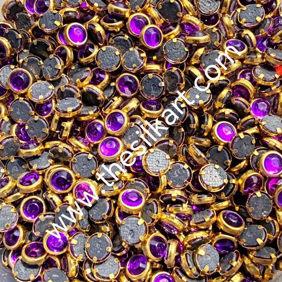 4mm round prupule glass