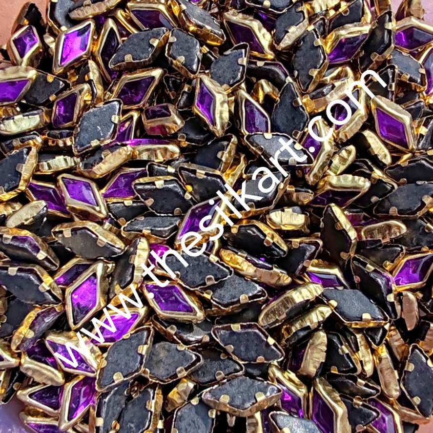 Diamond shape purpule glossy