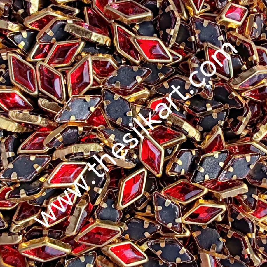 Diamond shape red glossy