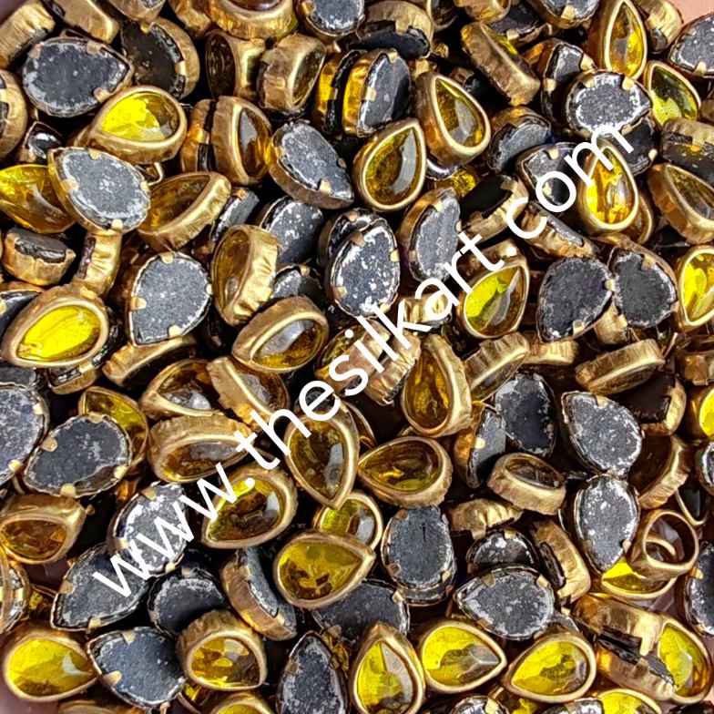 6k droup yellow glass