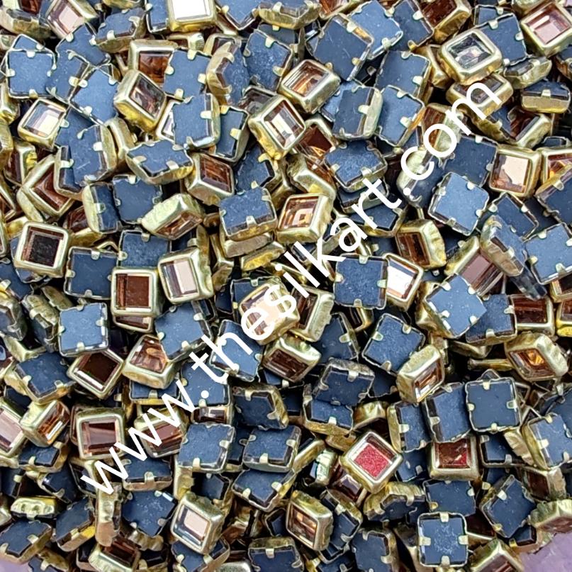 3*3 square gold glossy