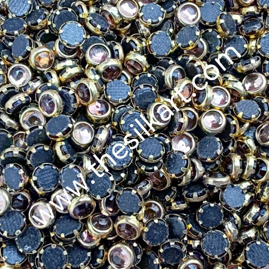 4mm round glossy gold