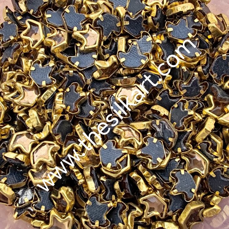 fancy kundans glass white and gold