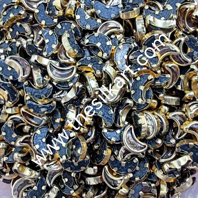 half moon glossy gold