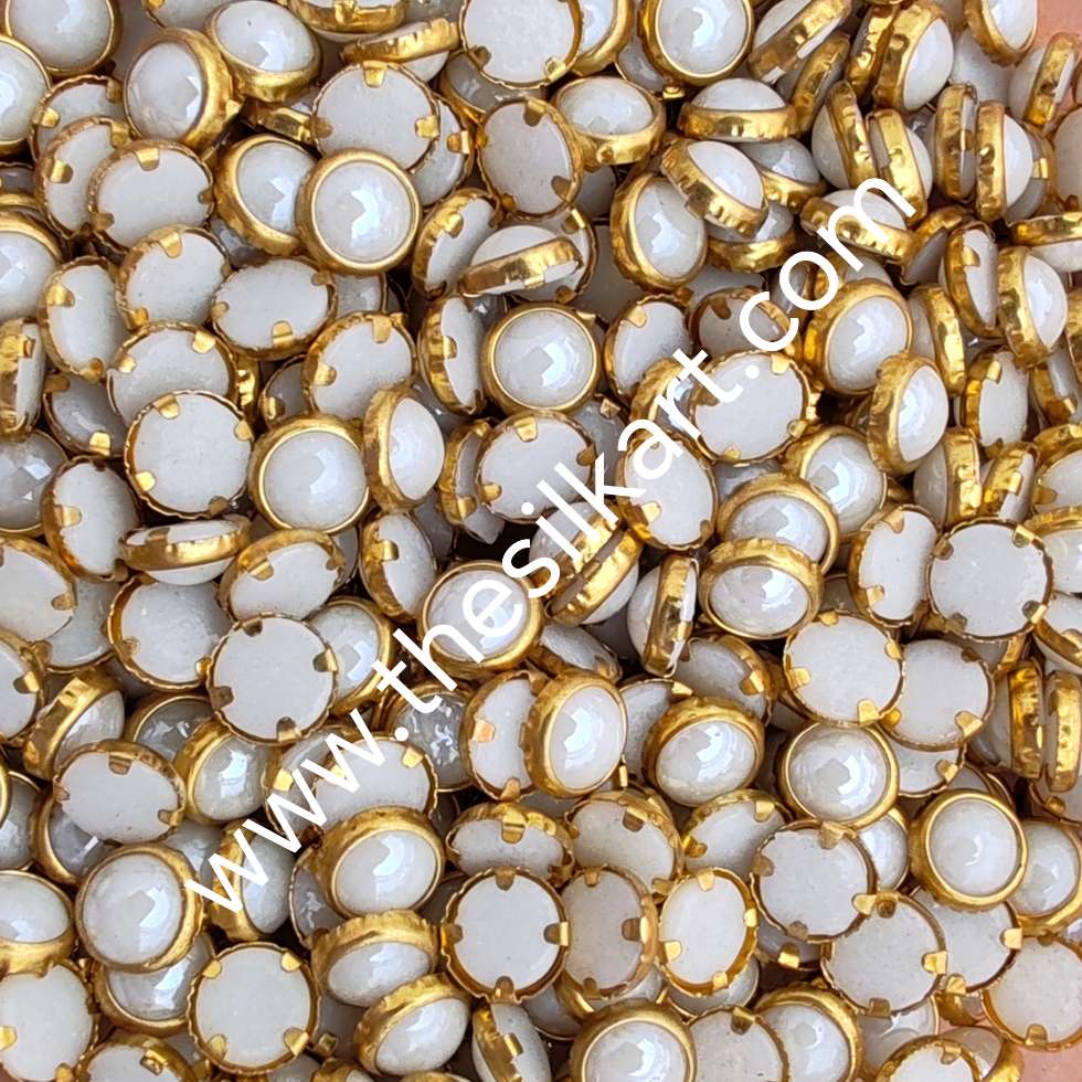 5mm round ceramic white