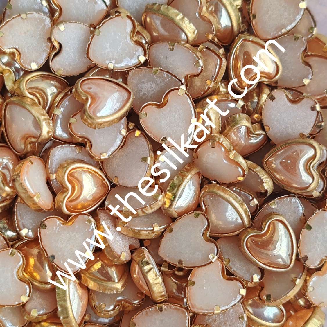 heart shape ceramic gold