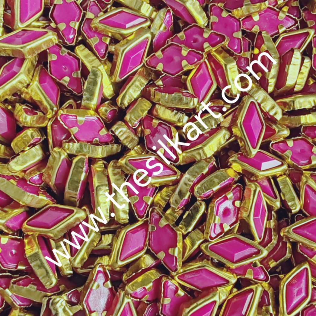 diamond shape dark pink matt