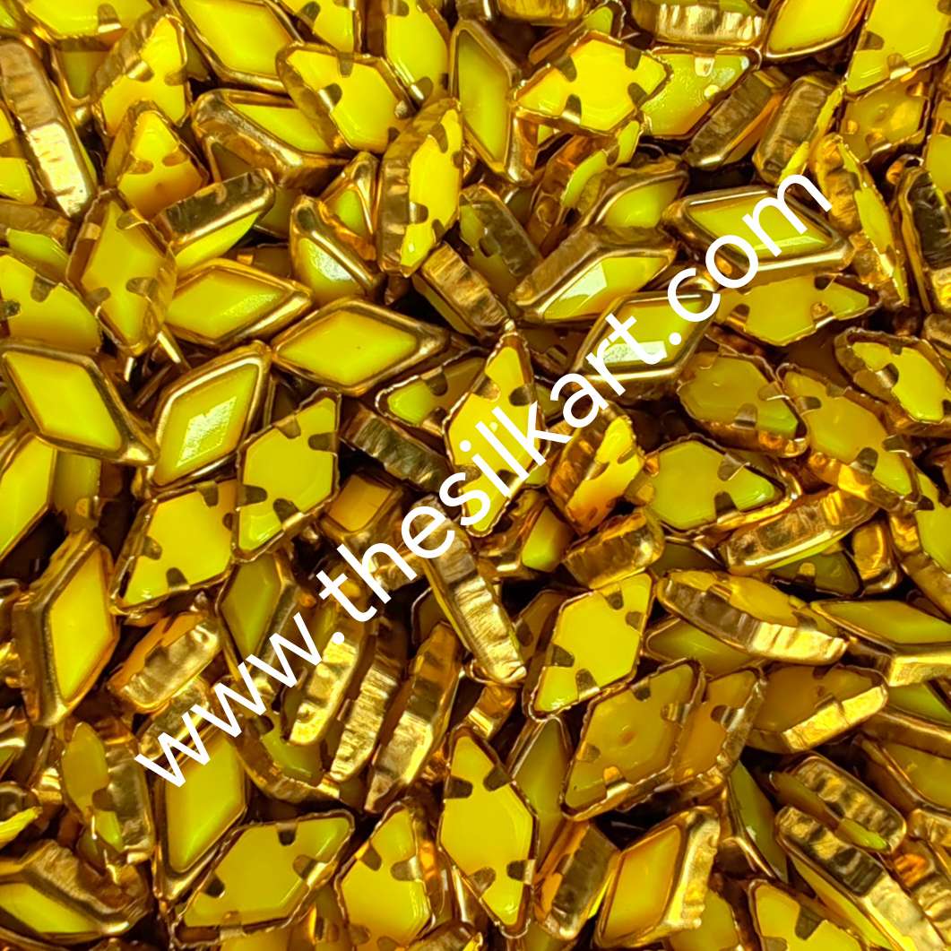 diamond shape yellow matt