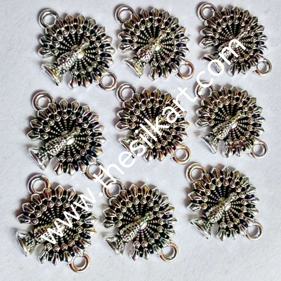 peacock charms no:2 silver