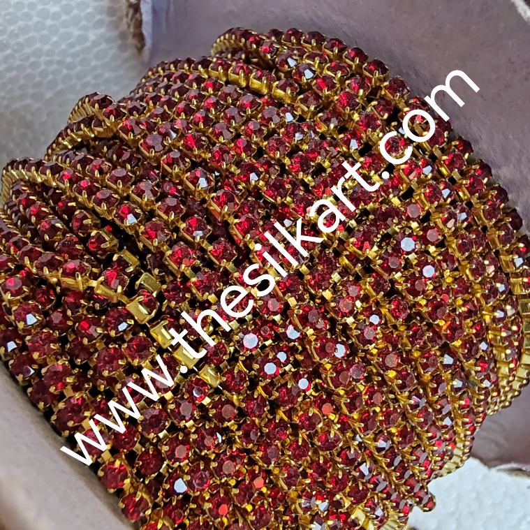 marron colour stone chaine