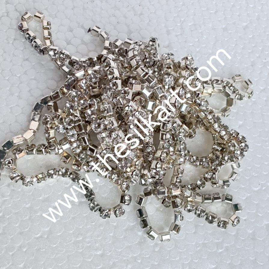 silver colour stone chaine