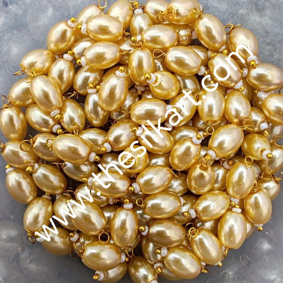 ceramic gold colour hanging beads