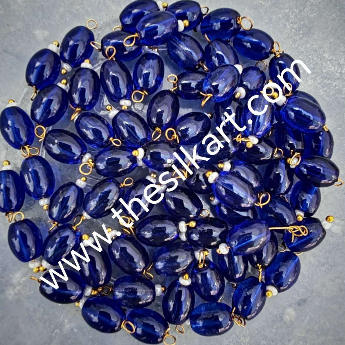dark blue colour hanging beads