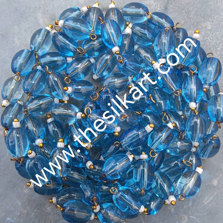 sky blue colour hanging beads