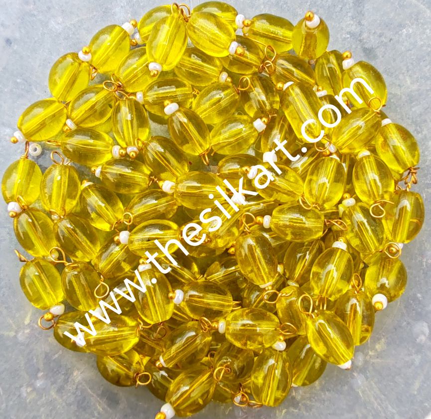 lemon yellow colour hanging beads