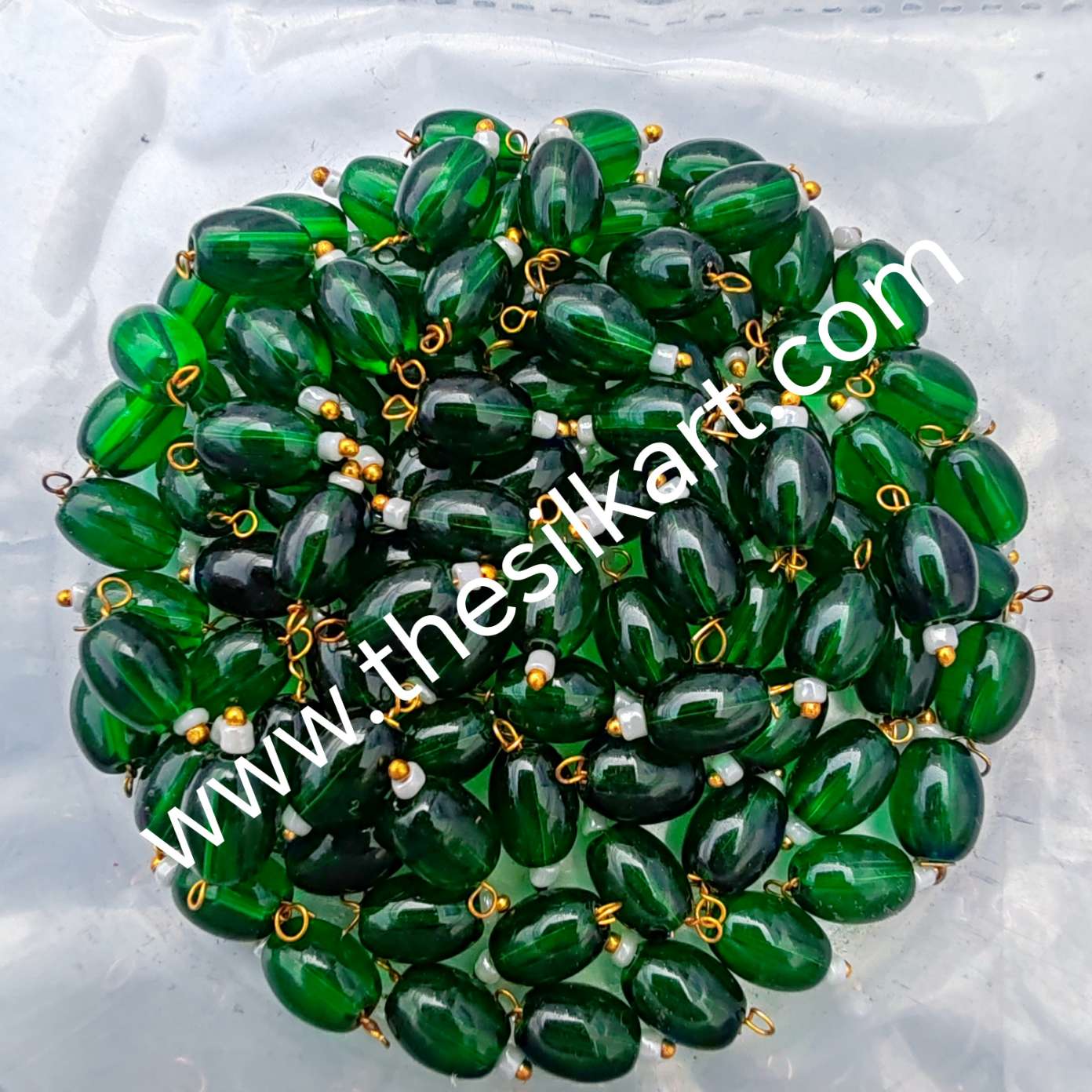 green colour hanging beads