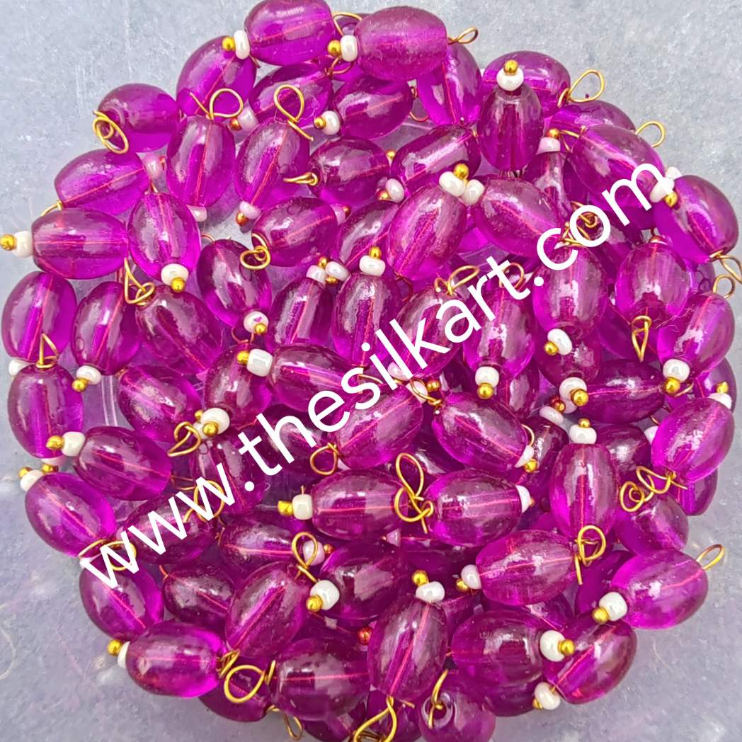 dark lavender pink colour hanging beads