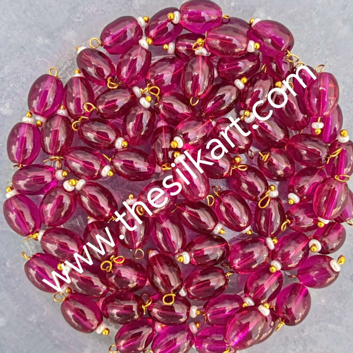 pink shade num:1 hanging beads