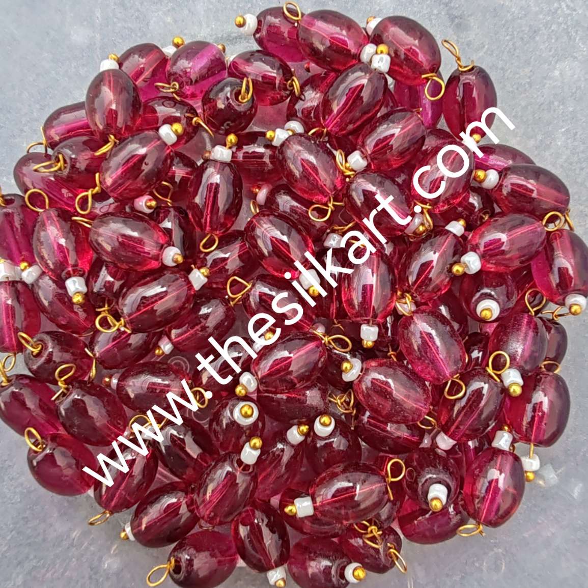 pink shade num:2 hanging beads