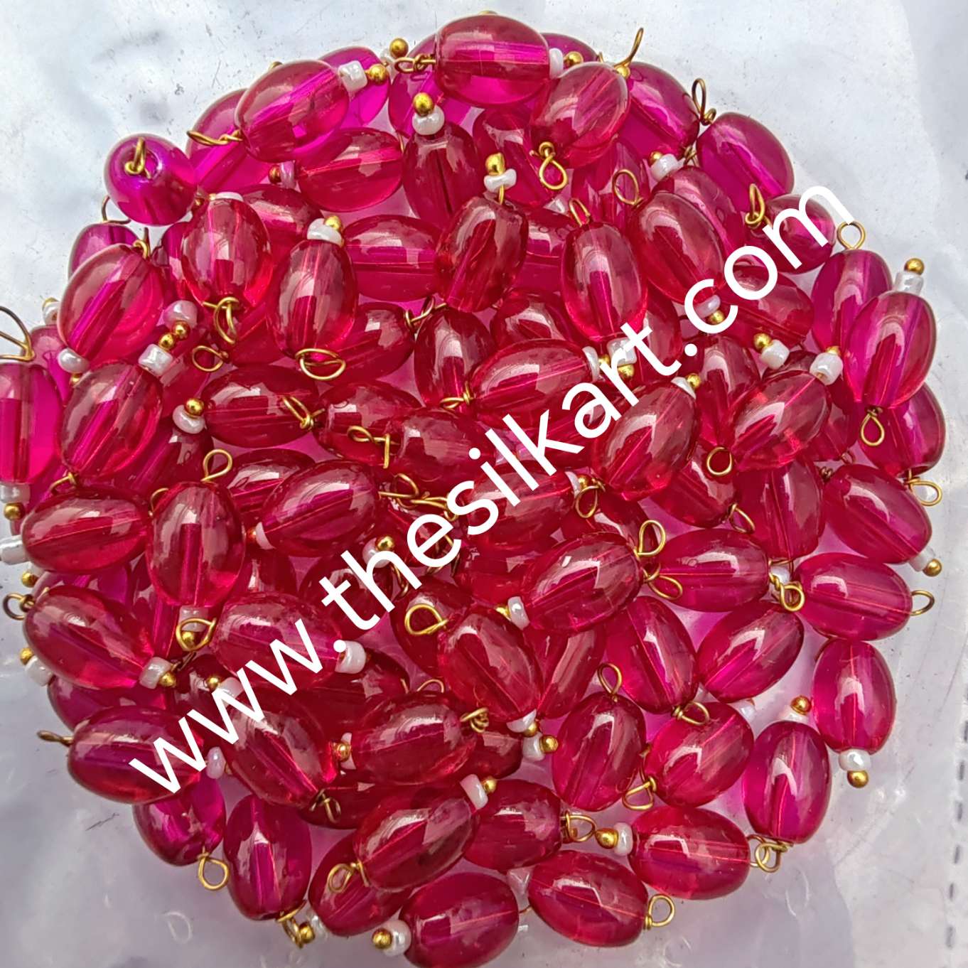 pink shade num:3 hanging beads