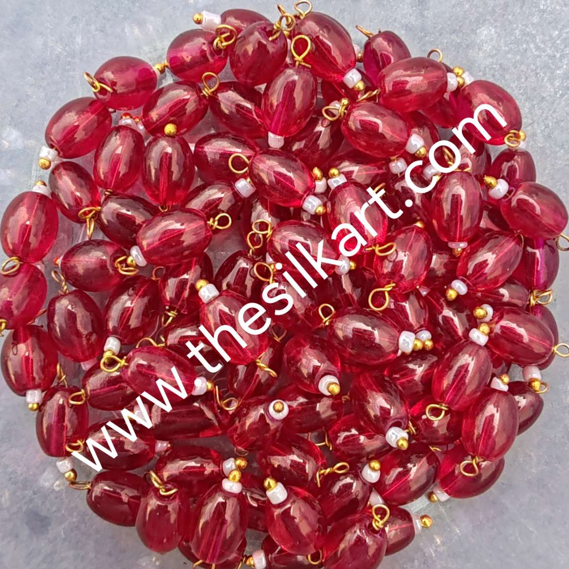 dark red colour hanging beads