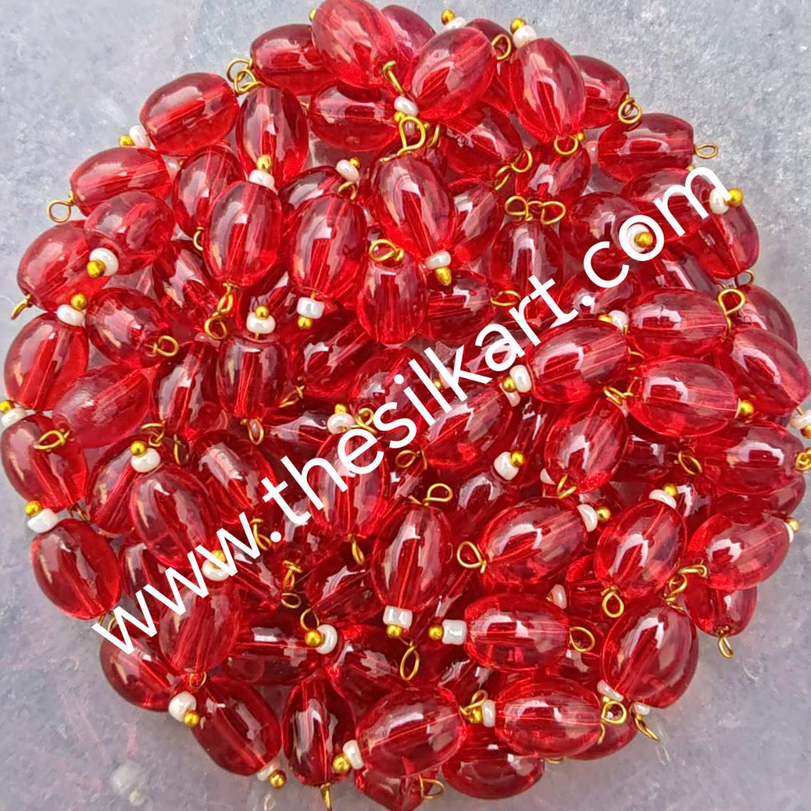 light red colour hanging beads