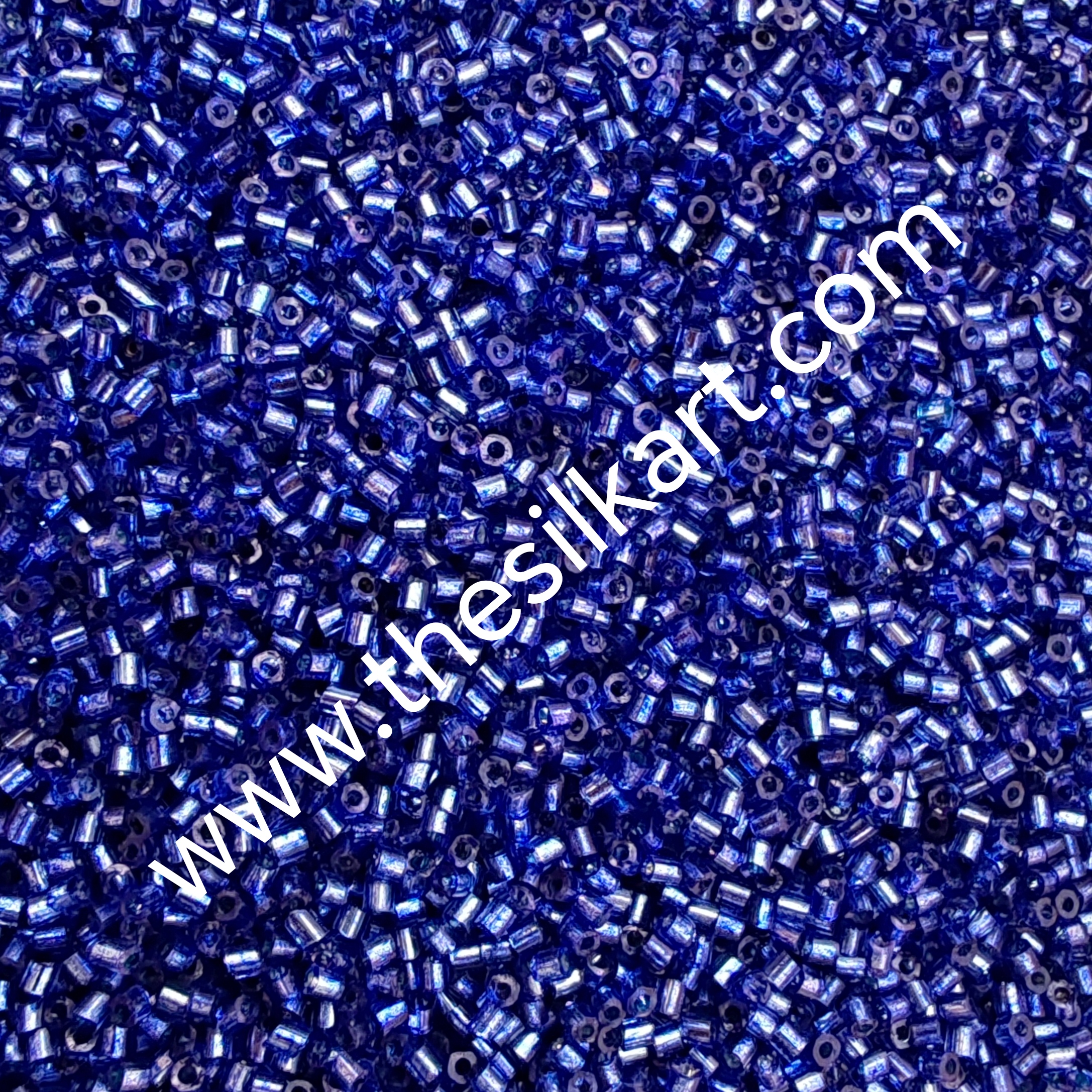 small dark blue cut beads