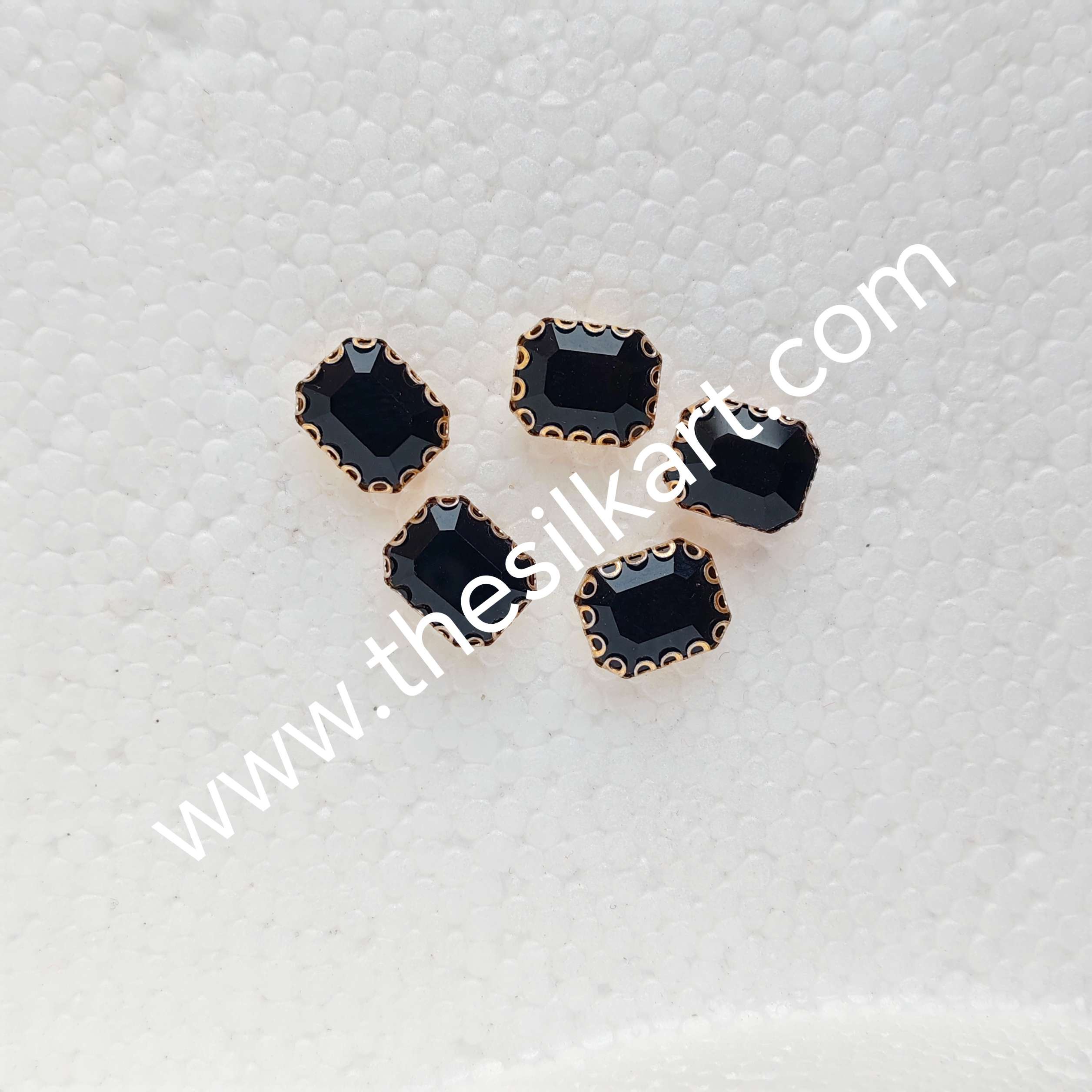 dark black 10*8 size reactangle clipstones