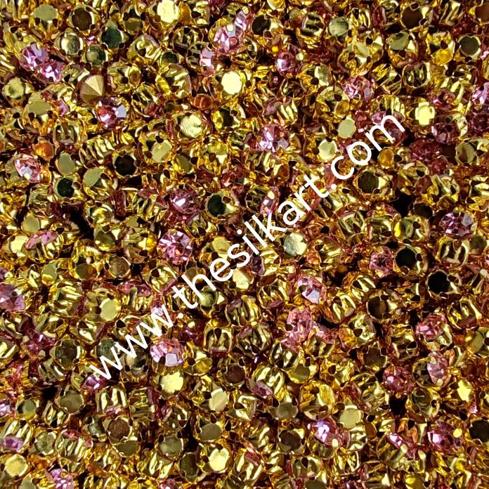 baby pink clour 4mm round clipstones