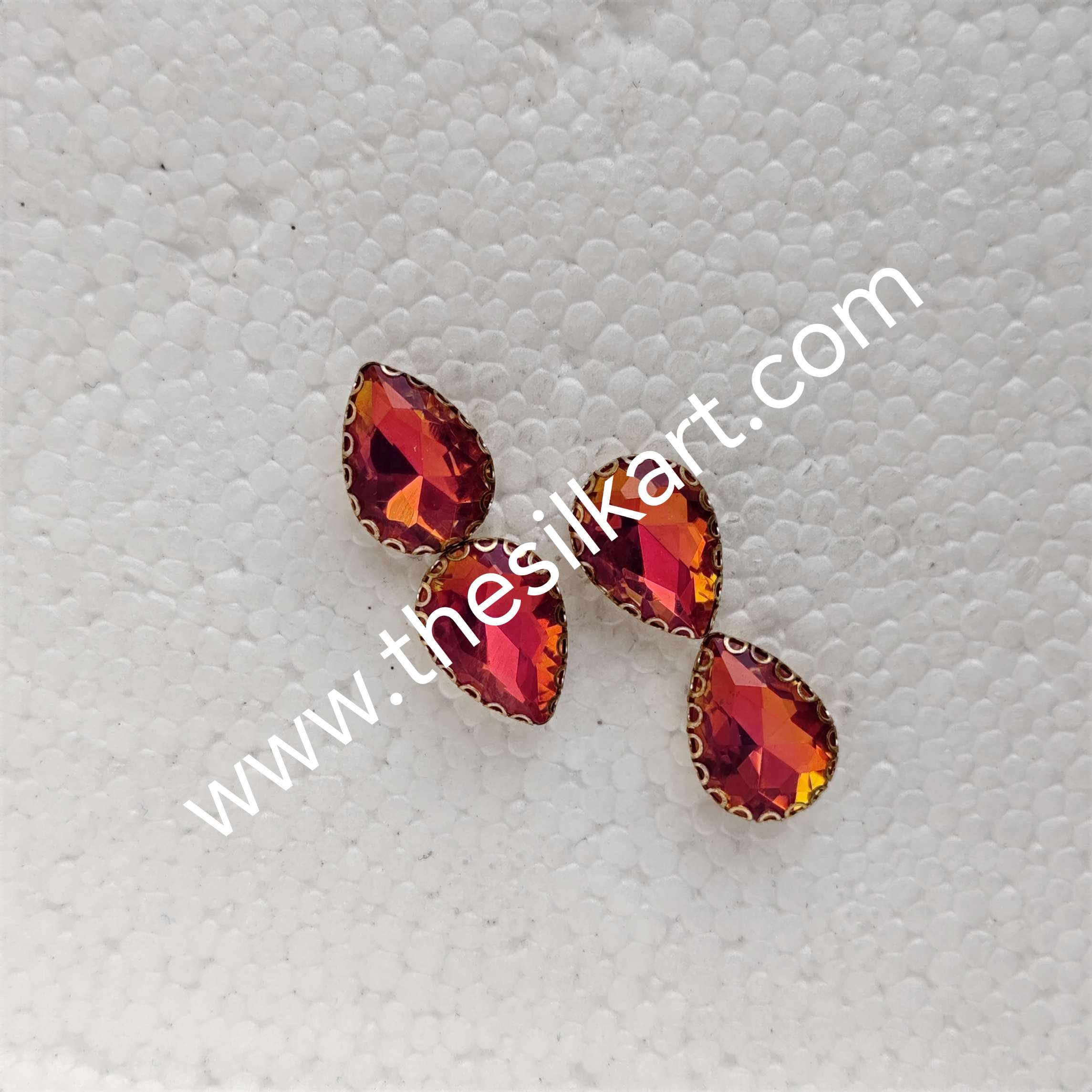 10*14 size drop shape pestral colour-orange