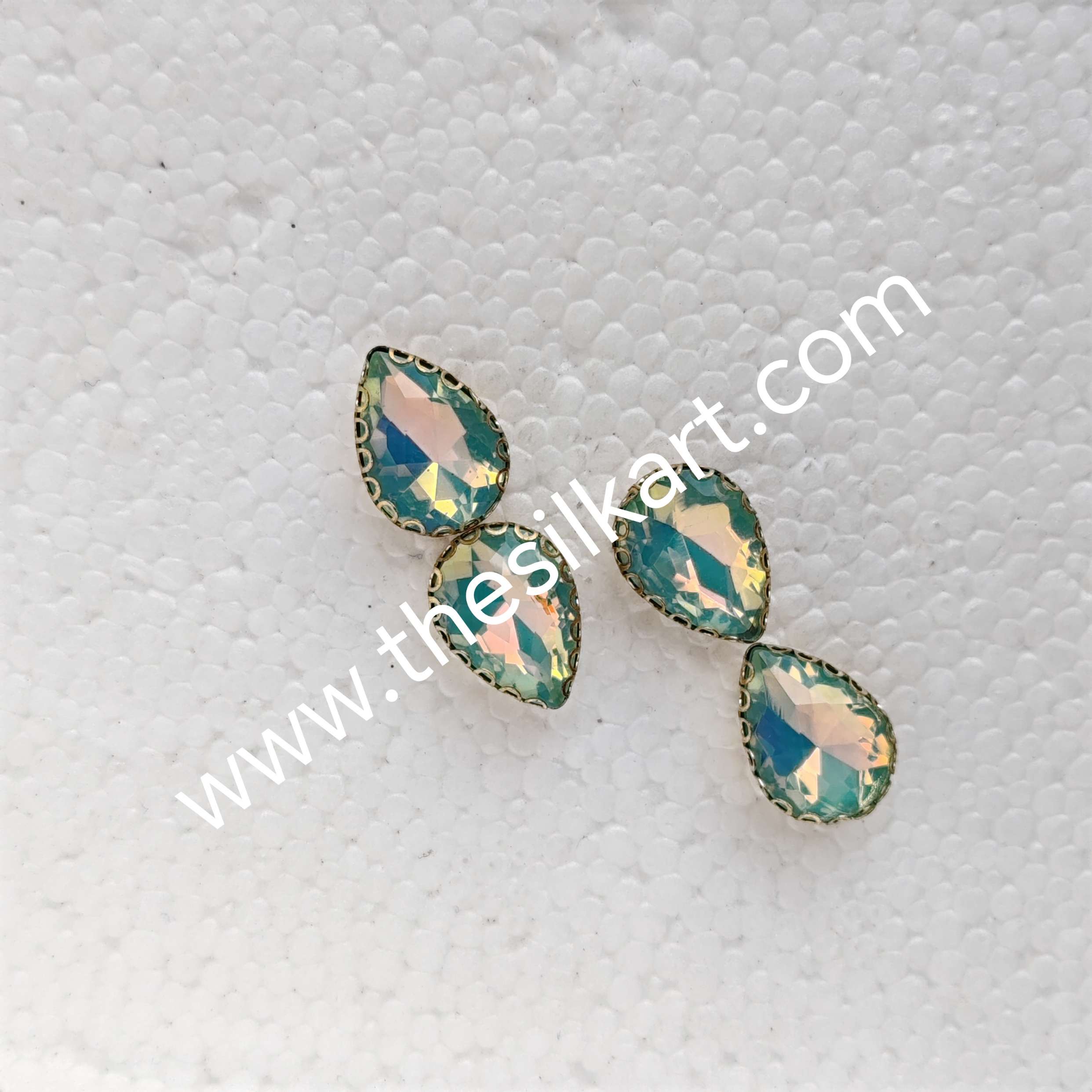 10*14 size  drop shape pestarl colours-sea blue