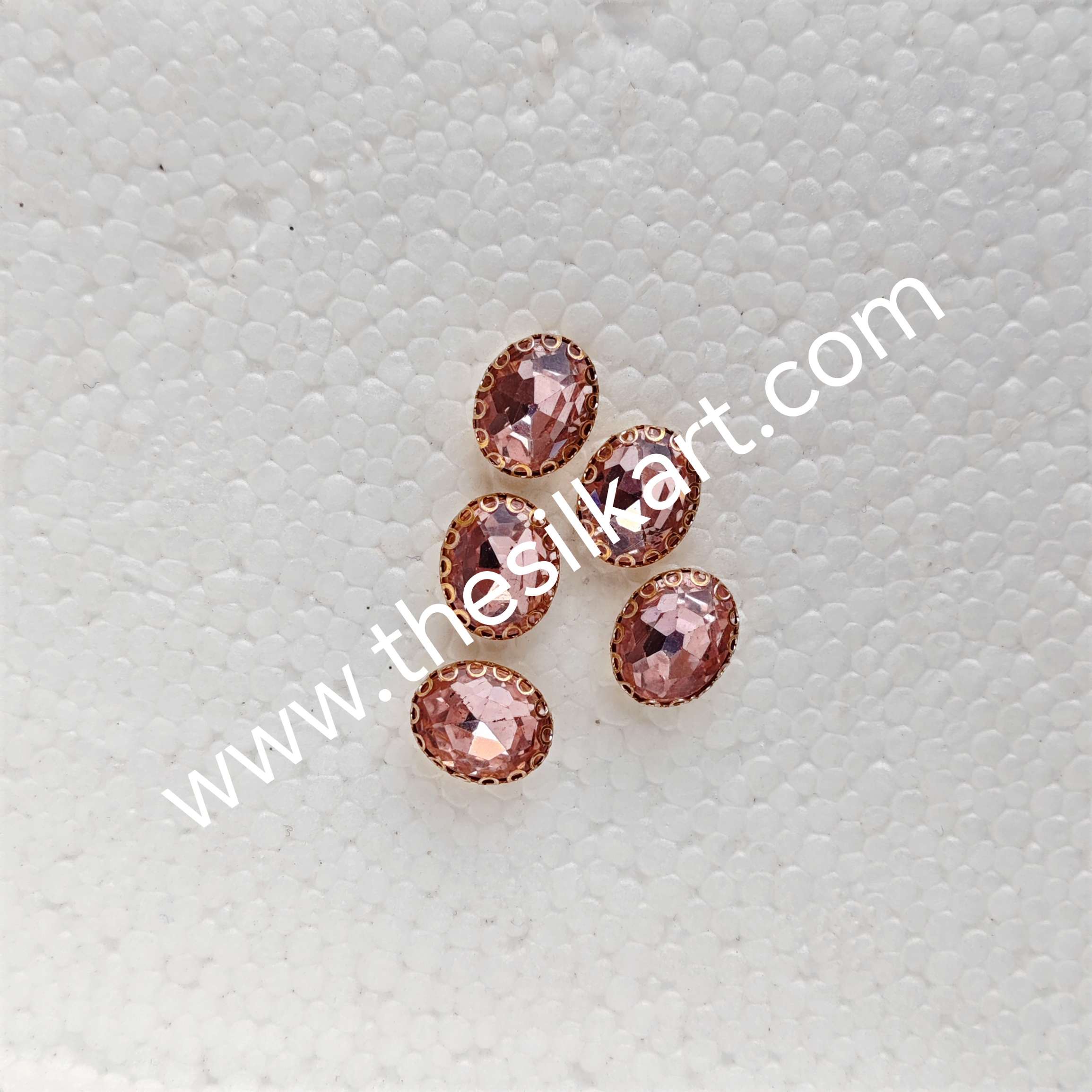 10*8 size oval shape-baby pink colour