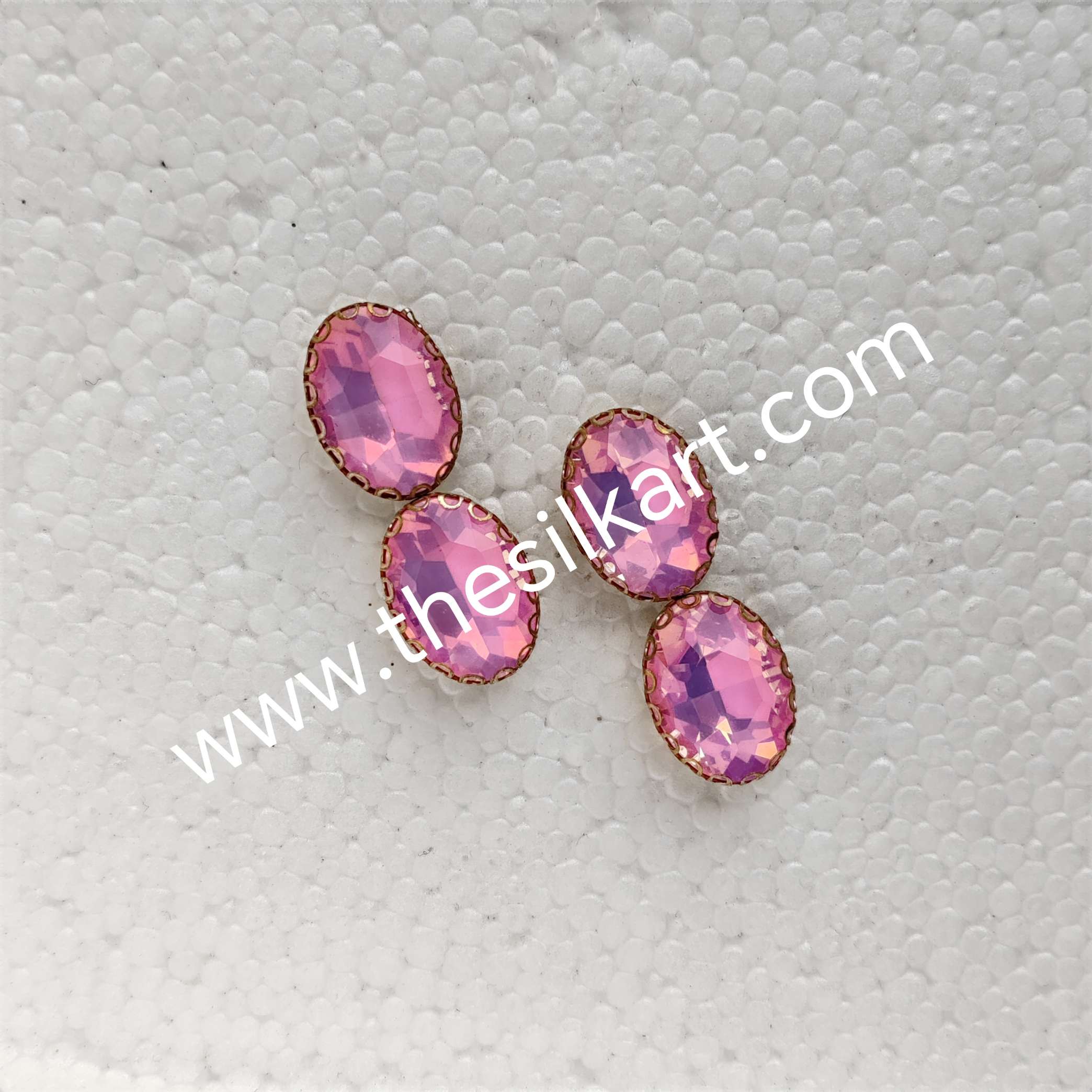 10*15 size oval shape pestral colour-baby pink