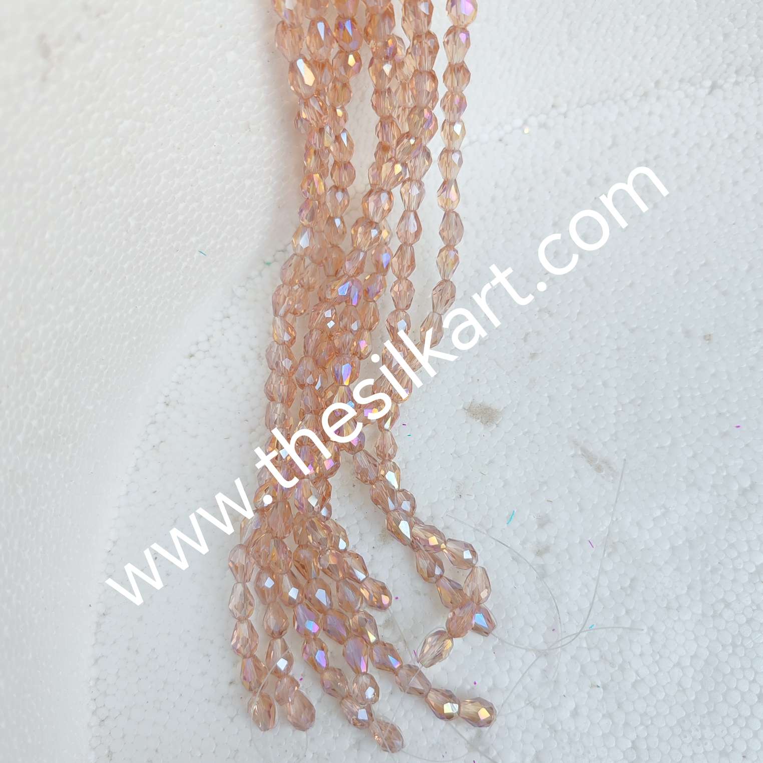 drop shape crystal beads-gold
