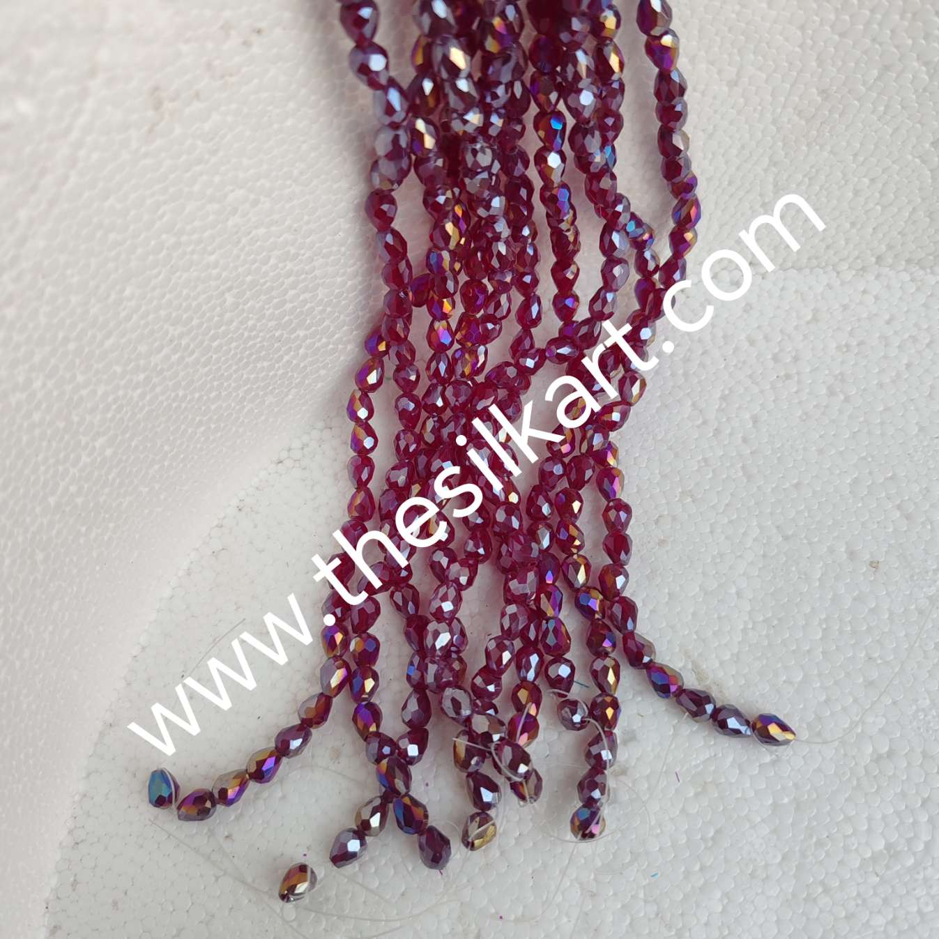 drop shape crystal beads-marron