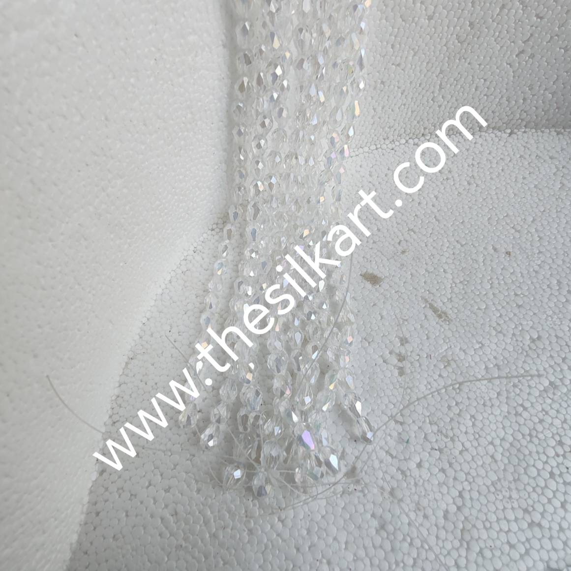 doup shape crystal beads-white