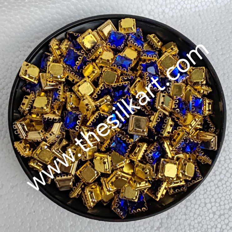 8*8 size Square dark blue colour clipstones