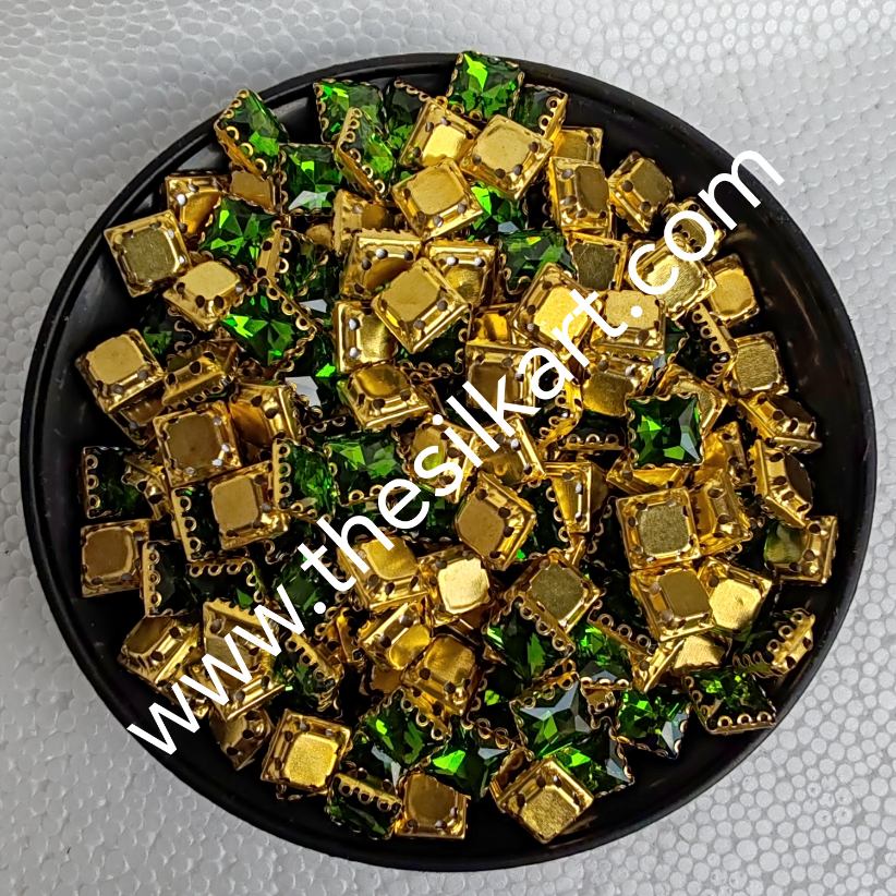 8*8 size square shape light green colour clipstones