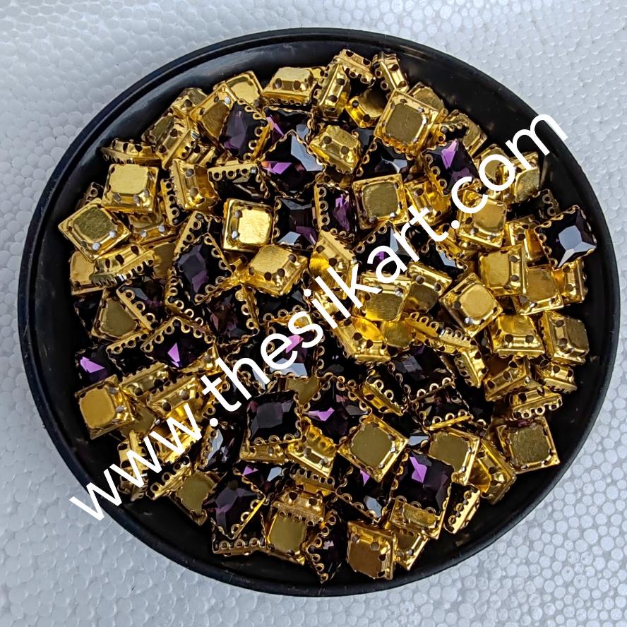 8*8 size square shape wine colour clipstones