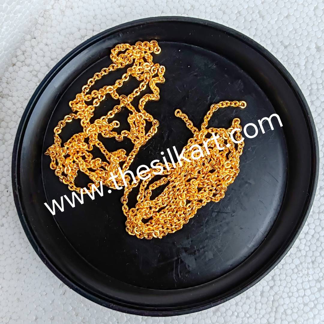 gold polish chandraharam chaine 24 inch length