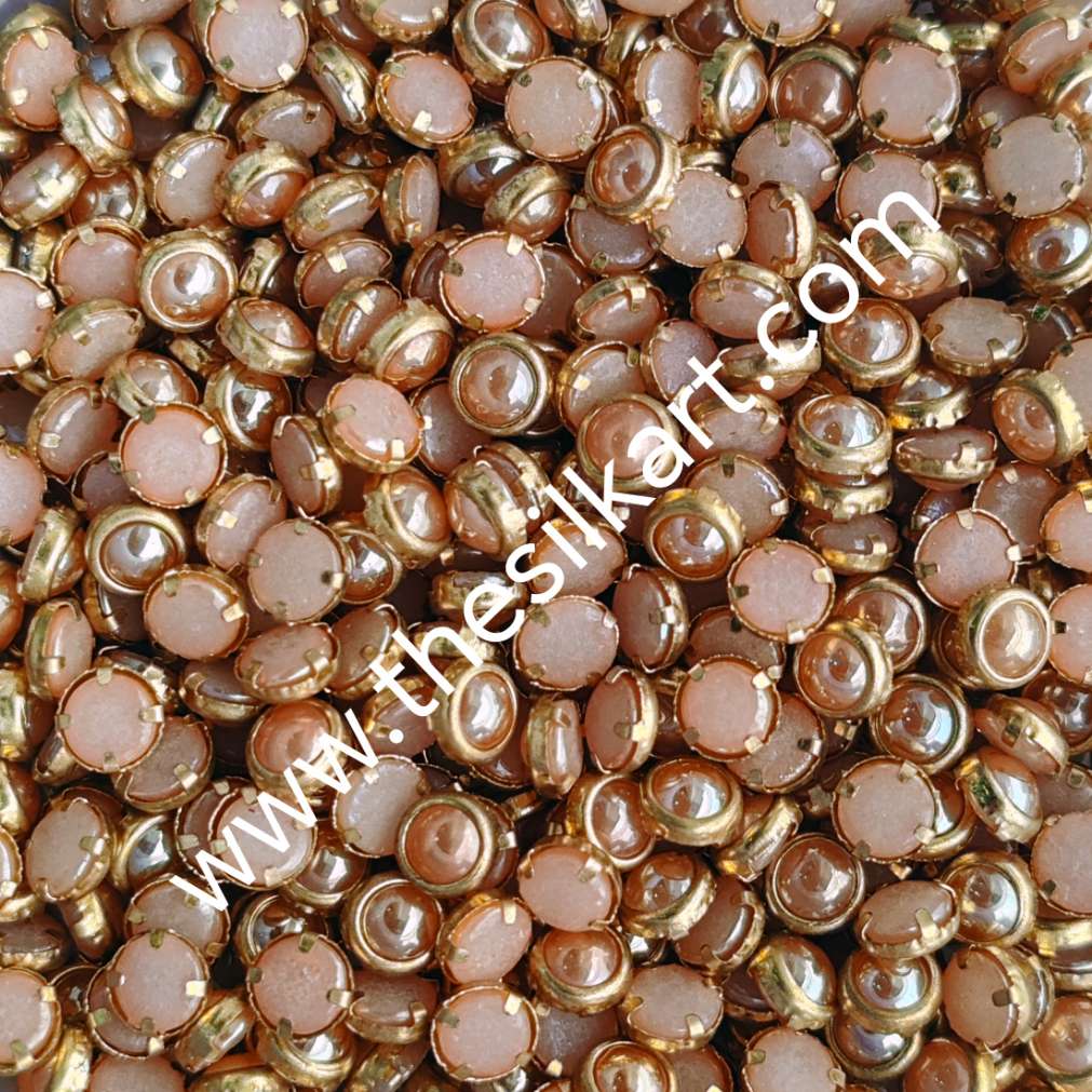 3mm ceramic gold kundans