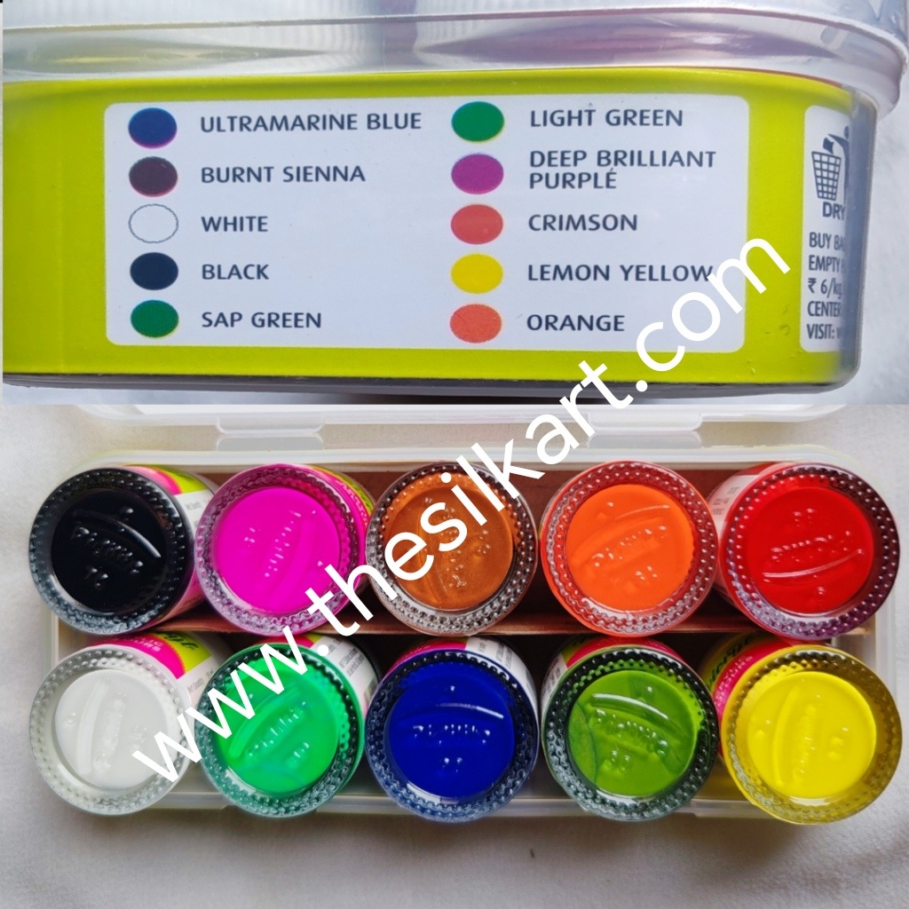 Mixed acrylic colours